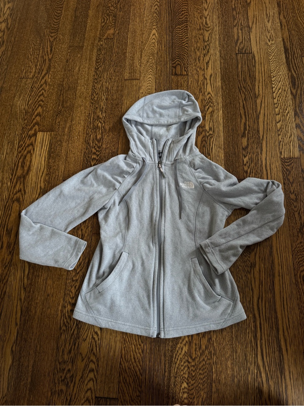 The North Face Light Gray Women's Fleece Hoodie Jacket